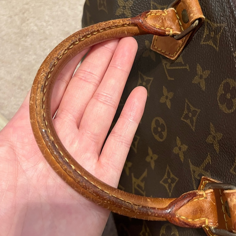 SOLD AUTHENTIC Louis Vuitton Brown Monogram Speedy 30 - Picture 4 of 15